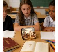 Jesus Figurines,Realistic Easter Tin Box Desk Decor - Suffering Resurrection Scene Small Figurines - for Home Bedroom Living Room School Office Church Holiday Party Favors