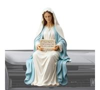 Jesus Figurines Resin, Modern Religious Decor, Tiny Mary Statue Set, Elegant Spiritual Figures for Home Bedroom Apartment, Sacred Desk Table Shelf Car Dashboard Ornament, Inspirational Christian Gift