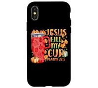 Jesus Fill My Cup Psalm 23:5 Fall Leaves Case for iPhone X/XS