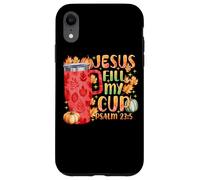 Jesus Fill My Cup Psalm 23:5 Fall Leaves Case for iPhone XR