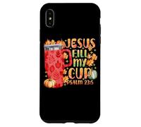 Jesus Fill My Cup Psalm 23:5 Fall Leaves Case for iPhone XS Max