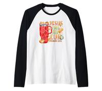 Jesus Fill My Cup Psalm 23:5 Fall Leaves Raglan Baseball Tee