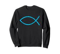 Jesus Fish Ichthys Font Christianity Christian Sweatshirt