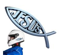 Jesus Fish Sticker, Jesus Fish Car Emblem, Christian Car Sticker Made of Acrylic, Reusable Car Sticker Fish for Car, Laptops, Luggage, Fridge
