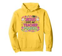 Jesus Gives Me Teacher Powers Christian Teacher Pullover Hoodie