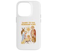 Jesus Glory to the Newborn King Retro Mens Christian Case for iPhone 14 Pro