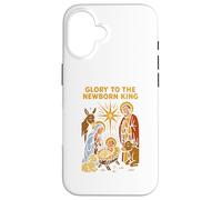 Jesus Glory to the Newborn King Retro Mens Christian Case for iPhone 16