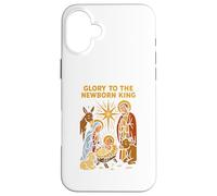 Jesus Glory to the Newborn King Retro Mens Christian Case for iPhone 16 Plus