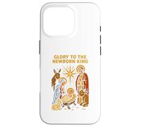 Jesus Glory to the Newborn King Retro Mens Christian Case for iPhone 16 Pro