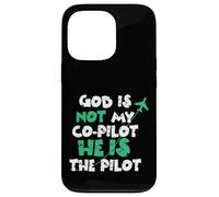 Jesus God is The Pilot Aviation Christian Faith Case for iPhone 13 Pro
