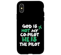 Jesus God is The Pilot Aviation Christian Faith Case for iPhone X/XS