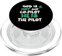 Jesus God is The Pilot Aviation Christian Faith PopSockets PopGrip for MagSafe