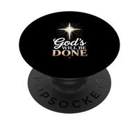 Jesus God’s Will Be Done Faith Design PopSockets Adhesive PopGrip