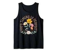 Jesus Gods Timing is Perfect Christian Faith Bible Verse Tank Top