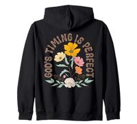 Jesus Gods Timing Is Perfect Christian Faith Bible Verse Zip Hoodie