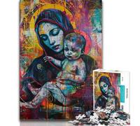 Jesus Graffiti 1000 Piece Jigsaw Puzzles for Teenagers,for Educational Game Challenge Toy Unique Home Decor And Gifts (75x50cm)