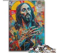 Jesus Graffiti 2000 Piece Jigsaw Puzzles for Adults & Teens, Stress Reliever Staycation Kill Time with Matching Poster And Trivia Sheet (70x100cm)