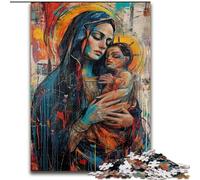 Jesus Graffiti Adult Jigsaw Puzzles 1000 Pieces, Brain Intelligence Challenge Addictive Toys Birthday Gifts for Age 14+ (50x75cm)