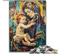 Jesus Graffiti Adult Jigsaw Puzzles 1000 Pieces, Brain Intelligence Challenge Addictive Toys Birthday Gifts for Age 14+ (26x38cm)