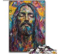 Jesus Graffiti Adult Jigsaw Puzzles 2000, Challenging Game And Family Play with Matching Poster And Trivia Sheet (70x100cm)