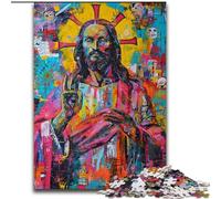 Jesus Graffiti Adult Jigsaws 1000 Pieces Difficult, Challenging Game And Family Play Artists Collection, Fine Art for Age 14 Years Up (50x75cm)