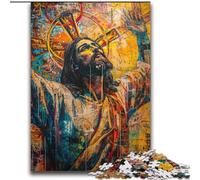 Jesus Graffiti Jigsaw Puzzles for Adults 2000 Pieces, Fun Games Wall Decoration Unique Birthday And Xmas Gifts (70x100cm)