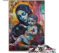 Jesus Graffiti Jigsaw Puzzles for Adults Teenagers Jigsaws Puzzle, for Age 14+ Home Art Decor Family Games Christmas Birthday Gifts (26x38cm)