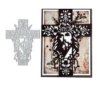 Jesus Grass Cross Metal Die Cuts Dies Stencil, Jesus Frame Cutting Dies Cut Stencils DIY Scrapbooking Cards Photo Album Craft Decorative Embossing Paper Dies for Album Card Scrapbooking Making