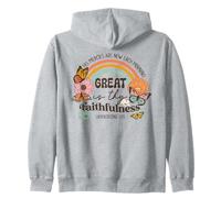 Jesus Great Is Thy Faithfulness Lamentations 3 23 Zip Hoodie