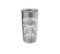 Jesus Gym Christian Bodybuilder Maximum Reps Strength Stainless Steel Insulated Tumbler