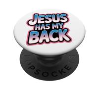 Jesus Has My Back (Design is on the back of apparel) PopSockets Adhesive PopGrip