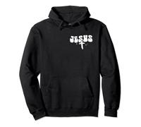 Jesus Has My Back Groovy Christian Front & Back Pullover Hoodie