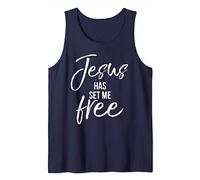Jesus Has Set Me Free Shirt Cool Vintage Christian T-Shirt Tank Top