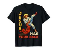 Jesus Has Your Back Faith in God Christian Men Women Kids T-Shirt