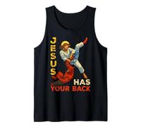 Jesus Has Your Back Faith in God Christian Men Women Kids Tank Top