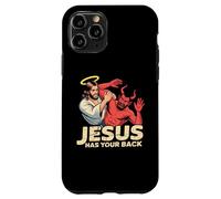 Jesus Has Your Back - Jesus Defeating the Devil Case for iPhone 11 Pro