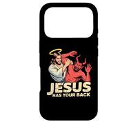 Jesus Has Your Back - Jesus Defeating the Devil Case for iPhone 17 Pro
