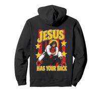 Jesus Has Your Back Jiu Jitsu Funny Pullover Hoodie