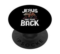 Jesus Has Your Back Retro Christian Faith PopSockets Adhesive PopGrip