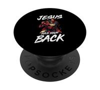 Jesus Has Your Back Retro Christian Faith PopSockets Adhesive PopGrip