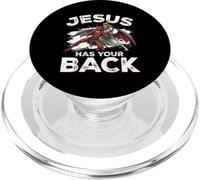 Jesus Has Your Back Retro Christian Faith PopSockets PopGrip for MagSafe