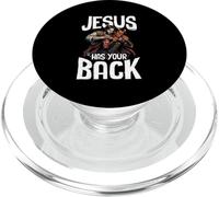 Jesus Has Your Back Retro Christian Faith PopSockets PopGrip for MagSafe