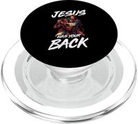 Jesus Has Your Back Retro Christian Faith PopSockets PopGrip for MagSafe
