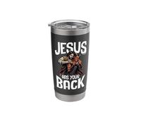 Jesus Has Your Back Retro Christian Faith Stainless Steel Insulated Tumbler