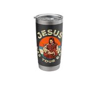 Jesus Has Your Back Retro Christian Faith Stainless Steel Insulated Tumbler