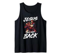 Jesus Has Your Back Retro Christian Faith Tank Top