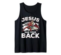 Jesus Has Your Back Retro Christian Faith Tank Top