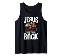 Jesus Has Your Back Retro Christian Faith Tank Top