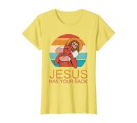 Jesus has Your Back T-Shirt, Women, Lemon Yellow, XX-Large