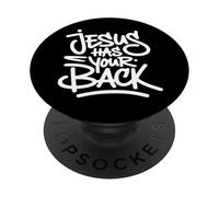 Jesus Has Your Back - Vintage Graffiti Christian Faith PopSockets Adhesive PopGrip
